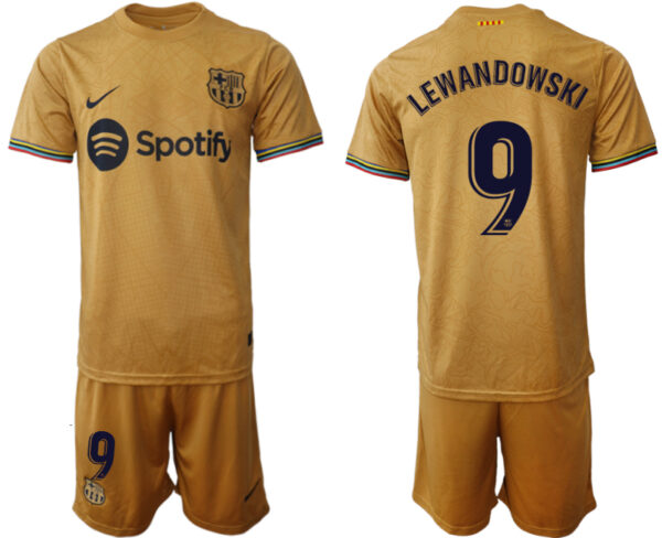 2022-23 Men's Barcelona #9 Robert Lewandowski Away Jersey