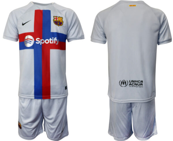 2022-23 Men's Barcelona White Away Blank Jersey