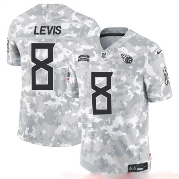 Men's Tennessee Titans #8 Will Levis 2024 F.U.S.E Arctic Camo Salute To Service Limited Stitched Football Jersey