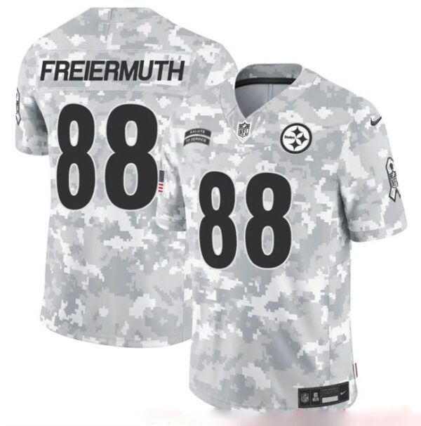 Men's Pittsburgh Steelers #88 Pat Freiermuth 2024 F.U.S.E Arctic Camo Salute To Service Limited Stitched Football Jersey