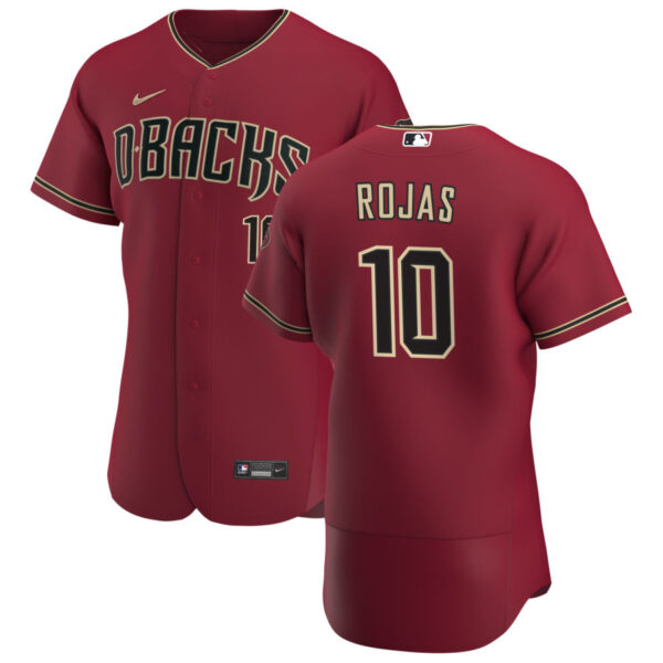 Arizona Diamondbacks #10 Josh Rojas Men's Nike Crimson Authentic Alternate Team MLB Jersey