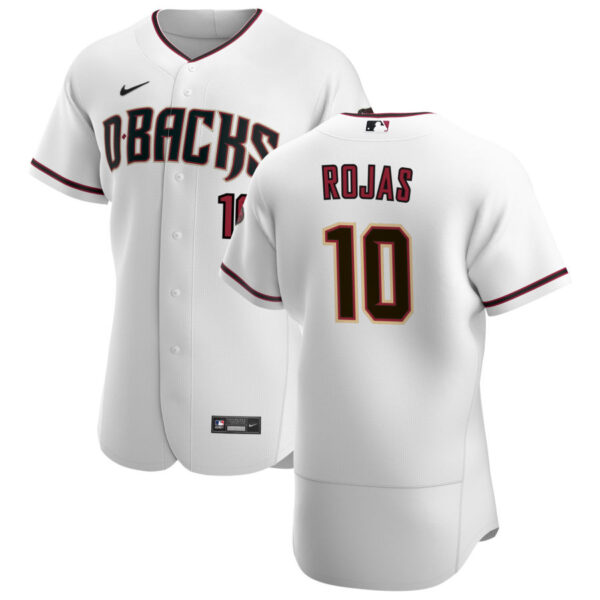 Arizona Diamondbacks #10 Josh Rojas Men's Nike White Crimson Authentic Home Team MLB Jersey