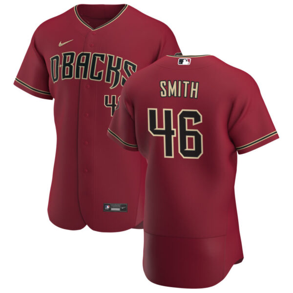 Arizona Diamondbacks #46 Riley Smith Men's Nike Crimson Authentic Alternate Team MLB Jersey