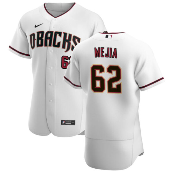 Arizona Diamondbacks #62 Humberto Mejia Men's Nike White Crimson Authentic Home Team MLB Jersey