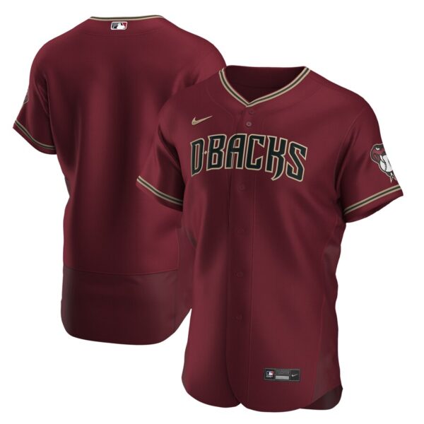 Arizona Diamondbacks Men's Nike Crimson Authentic Alternate Team MLB Jersey