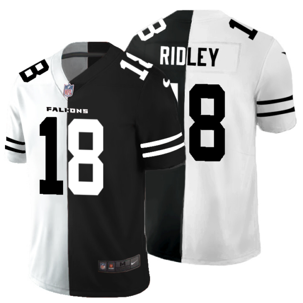 Atlanta Falcons #18 Calvin Ridley Men's Black V White Peace Split Nike Vapor Untouchable Limited NFL Jersey