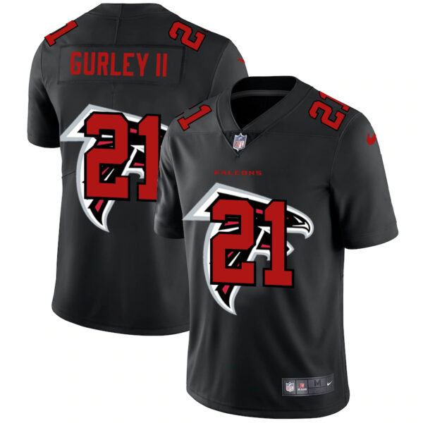 Atlanta Falcons #21 Todd Gurley II Men's Nike Team Logo Dual Overlap Limited NFL Jersey Black