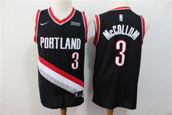 Blazers 3 C.J. McCollum Black City Edition Nike Swingman Jersey