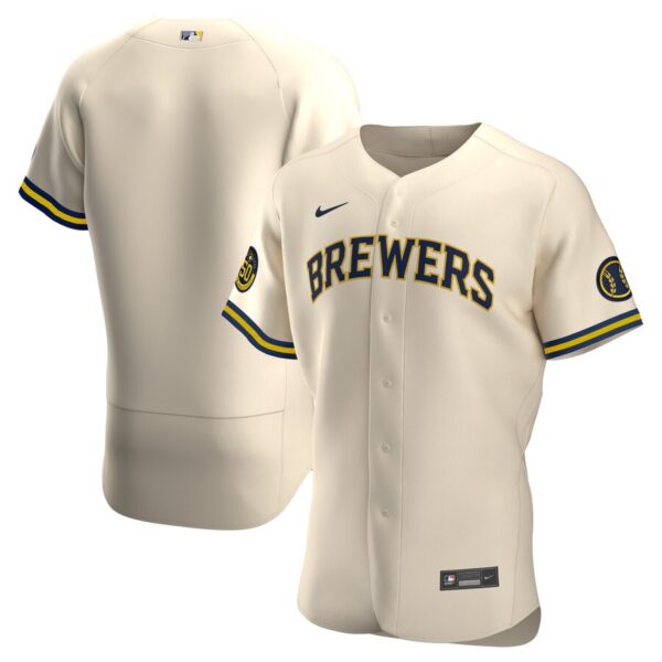 Brewers Blank Cream Nike 2020 Flexbase Jersey