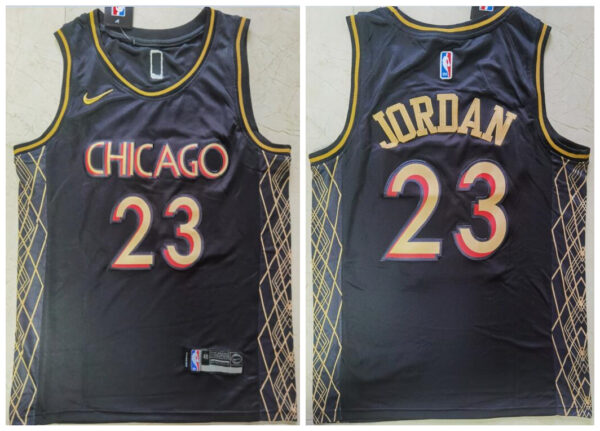 Bulls 23 Michael Jordan Black 2021 City Edition Nike Swingman Jersey