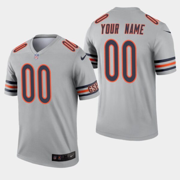 Chicago Bears #00 Custom Inverted Legend Silver Jersey