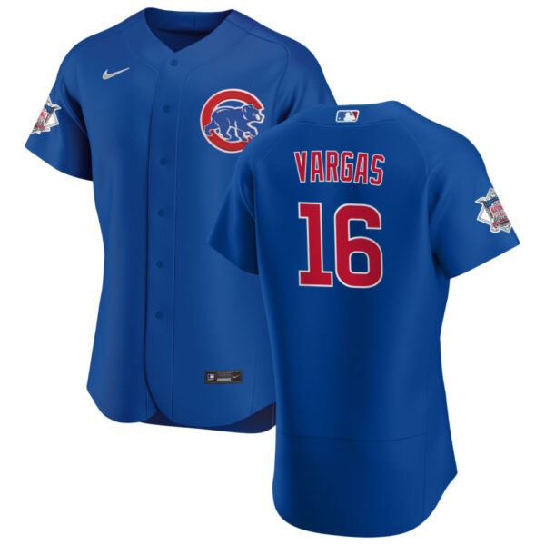 Chicago Cubs #16 Ildemaro Vargas Men's Nike Royal Alternate 2020 Authentic Player Jersey