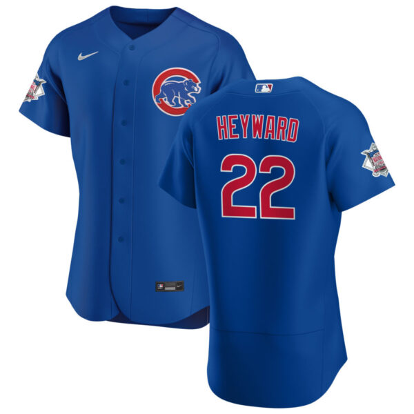 Chicago Cubs #22 Jason Heyward Men's Nike Royal Alternate 2020 Authentic Player Jersey