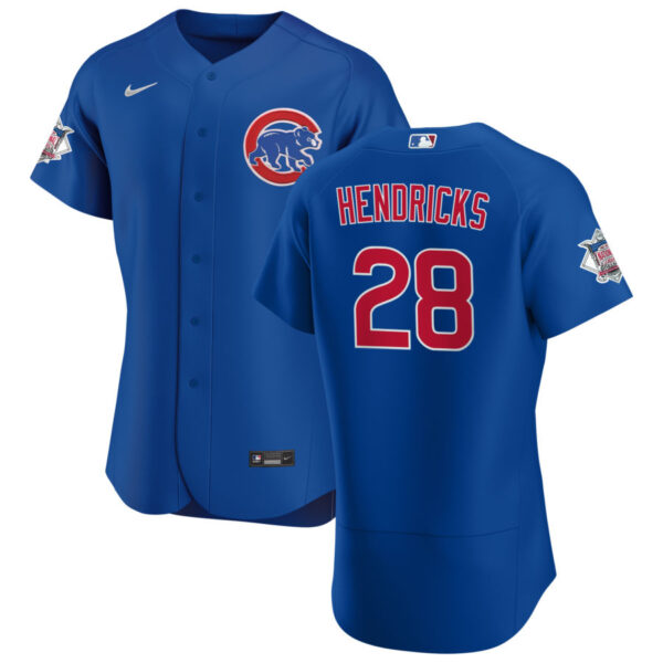 Chicago Cubs #28 Kyle Hendricks Men's Nike Royal Alternate 2020 Authentic Player Jersey