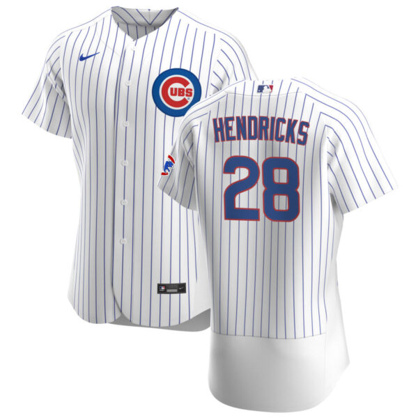 Chicago Cubs #28 Kyle Hendricks Men's Nike White Home 2020 Authentic Player Jersey