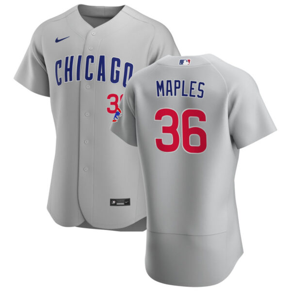 Chicago Cubs #36 Dillon Maples Men's Nike Gray Road 2020 Authentic Team Jersey