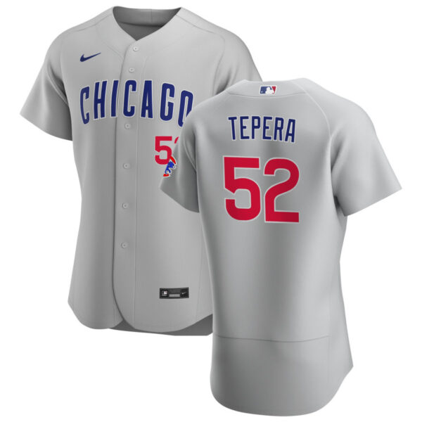 Chicago Cubs #52 Ryan Tepera Men's Nike Gray Road 2020 Authentic Team Jersey