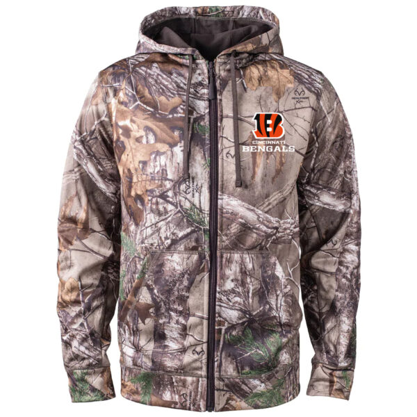 Cincinnati Bengals 2020 NFL Men's Realtree Camo Full-Zip Hoodie