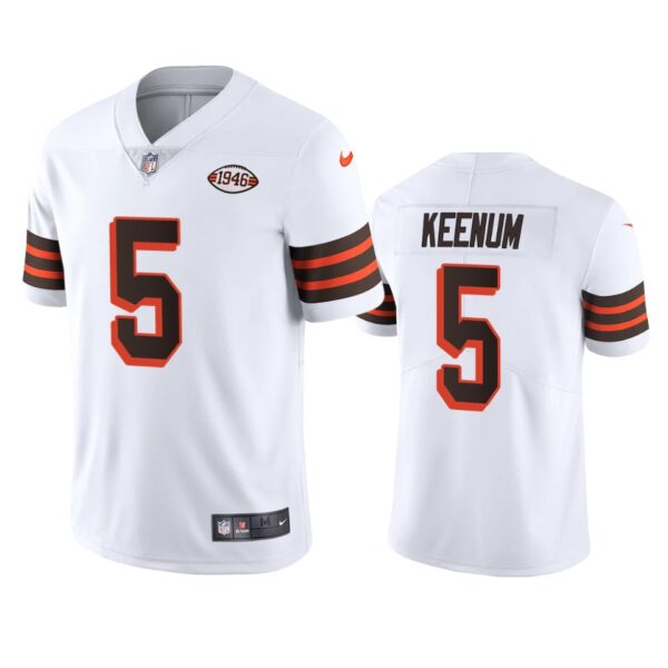 Cleveland Browns #5 Case Keenum Nike 1946 Collection Alternate Vapor Limited NFL Jersey - White