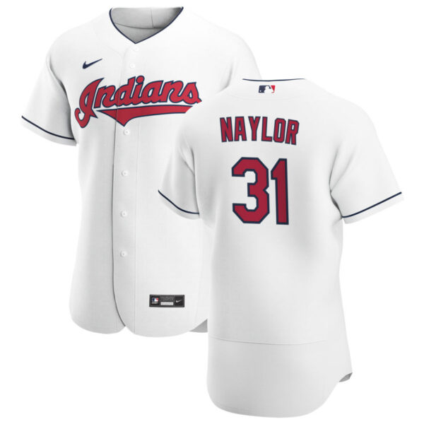 Cleveland Indians #31 Josh Naylor Men's Nike White Home 2020 Authentic Team MLB Jersey