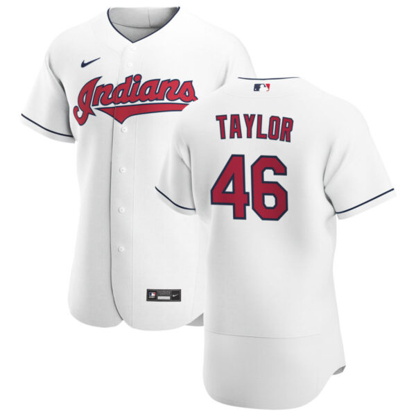 Cleveland Indians #46 Beau Taylor Men's Nike White Home 2020 Authentic Team MLB Jersey