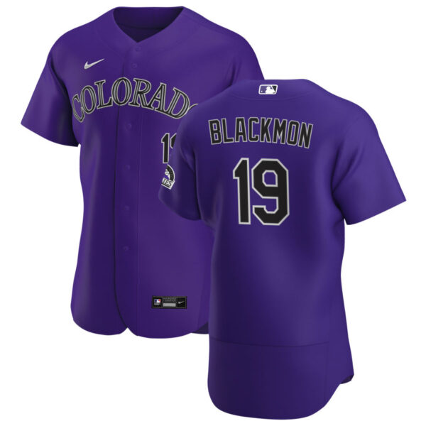 Colorado Rockies #19 Charlie Blackmon Men's Nike Purple Alternate 2020 Authentic Player MLB Jersey