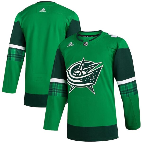 Men's Columbus Blue Jackets 2023 St. Patrick's Day Primegreen Authentic Jersey - Kelly Green