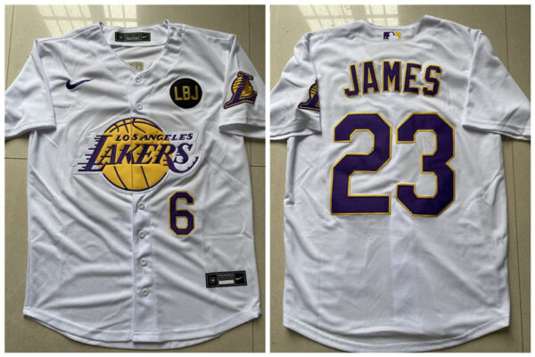 Custom Lakers Any Name Any Number White Basebakll Jersey