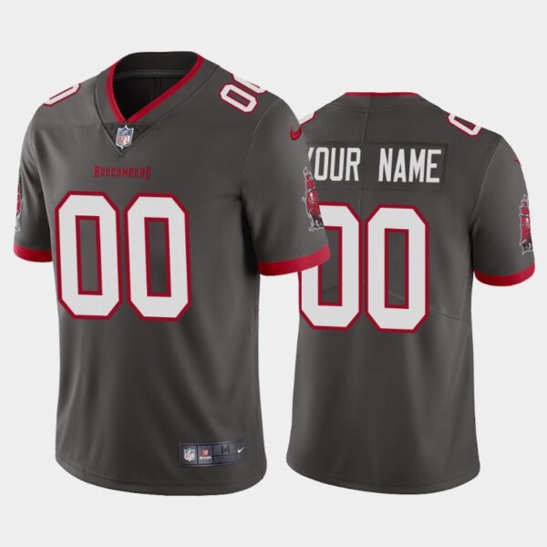 Custom Men's Tampa Bay Buccaneers 2020 Vapor Limited Gray Jersey (2)