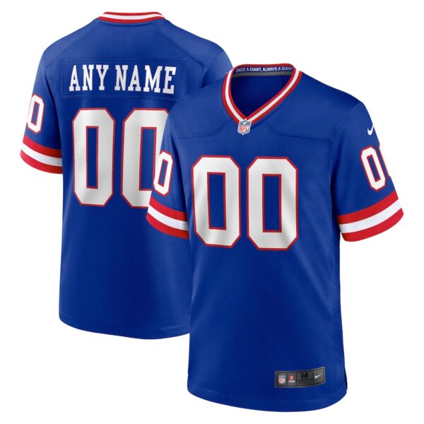 Custom Men's New York Giants Nike Royal Classic Game Jersey