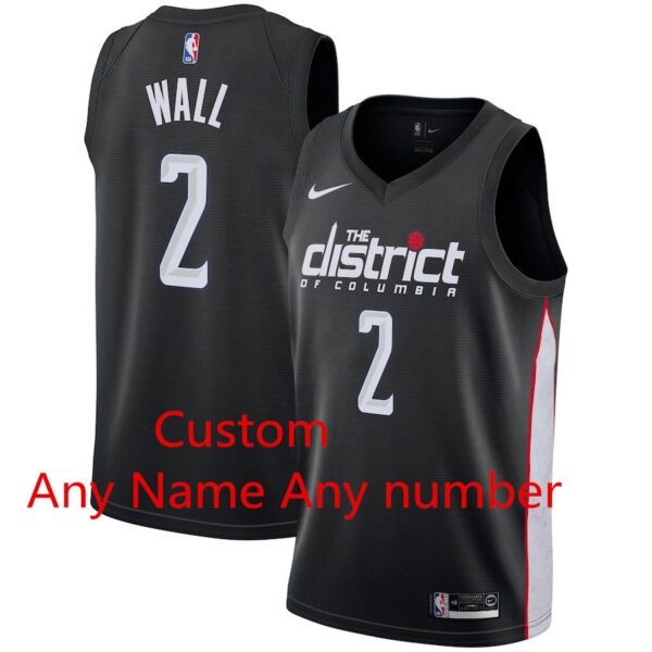 Custom Nike Wizards Black 2018-19 City Edition Nike Swingman Jersey