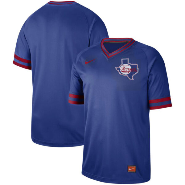 Customized Rangers Blue Throwback Jersey