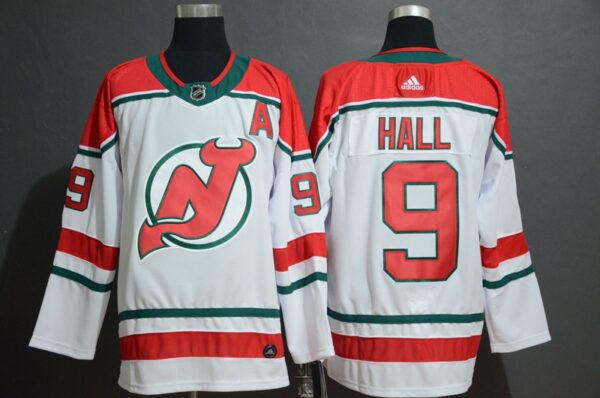 Devils 9 Taylor Hall White Alternate Breakaway Adidas Jersey