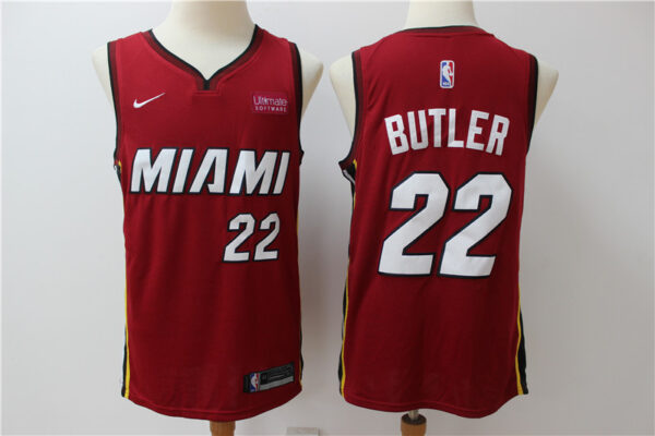 Heat 22 Jimmy Butler Red Nike Swingman Jerseys