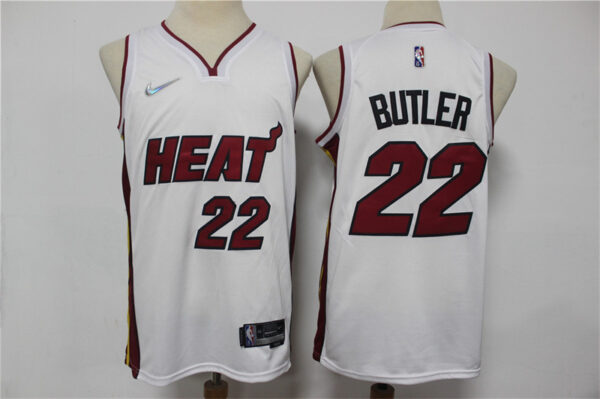 Heat 22 Jimmy Butler White Jordan Diamond 75th Anniversary City Edition Swingman Jersey