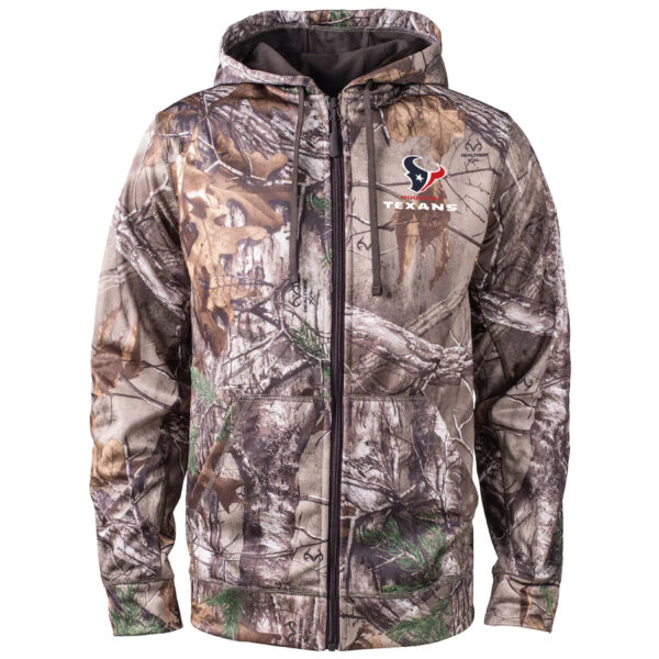 Houston Texans 2020 NFL Men's Realtree Camo Full-Zip Hoodie