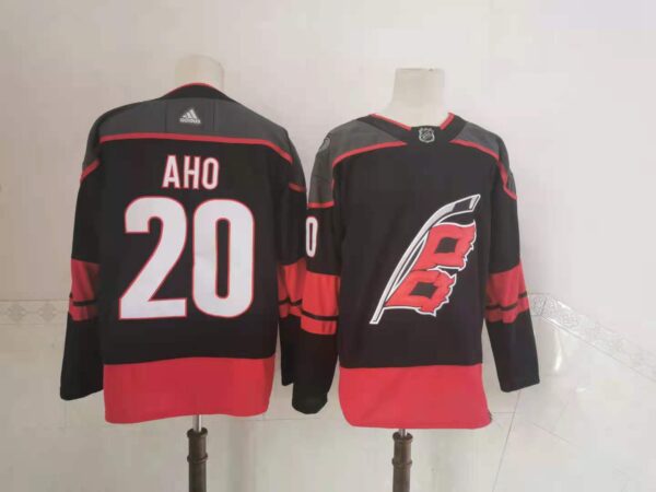 Hurricanes 20 Sebastian Aho Black 2020-21 Reverse Retro Adidas Jersey