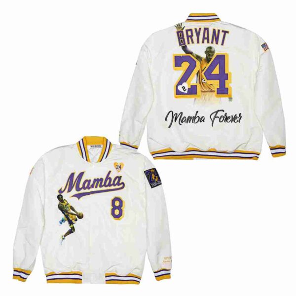 LEGEND MAMBA BRYANT 8-24 WHITE SATIN JACKET