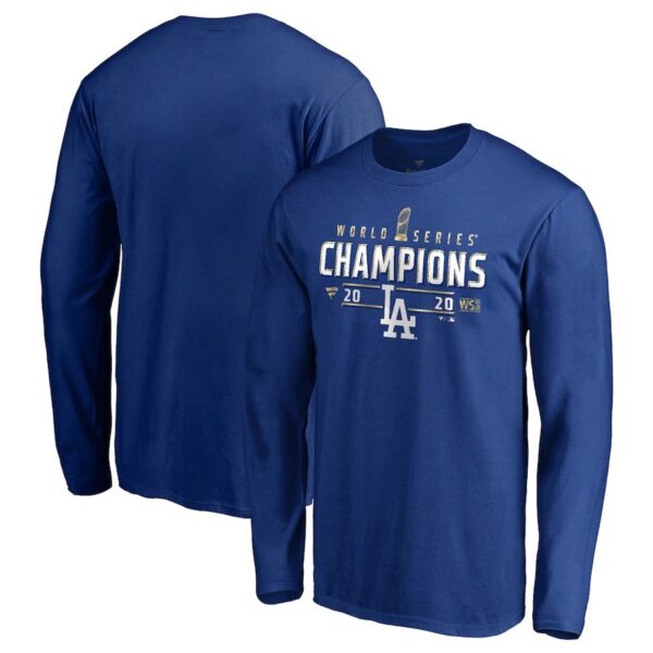 Los Angeles Dodgers 2020 World Series Champions Locker Room Big & Tall Long Sleeve T-Shirt Royal