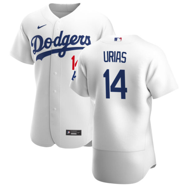 Los Angeles Dodgers #14 Enrique Hernandez Men's Nike White Home 2020 Authentic Player MLB Jersey