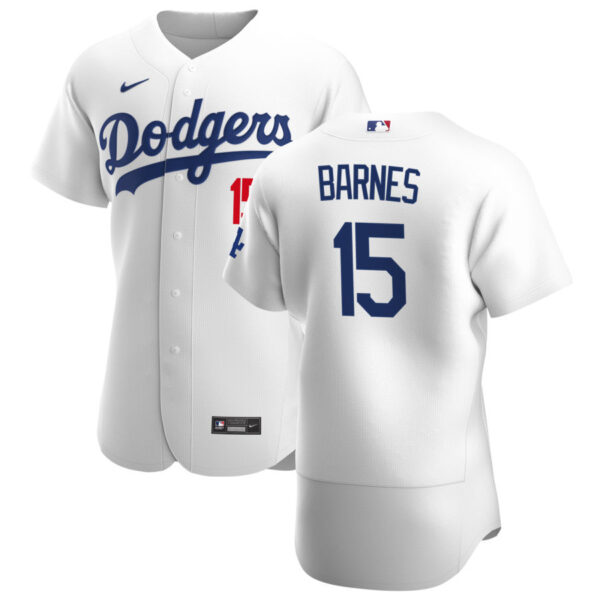 Los Angeles Dodgers #15 Austin Barnes Men's Nike White Home 2020 Authentic Player MLB Jersey