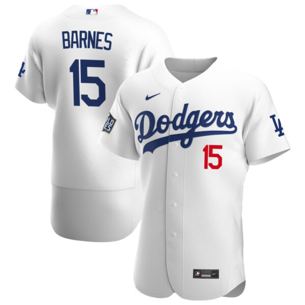 Los Angeles Dodgers #15 Austin Barnes Men's Nike White Home 2020 World Series Bound Authentic Player MLB Jersey