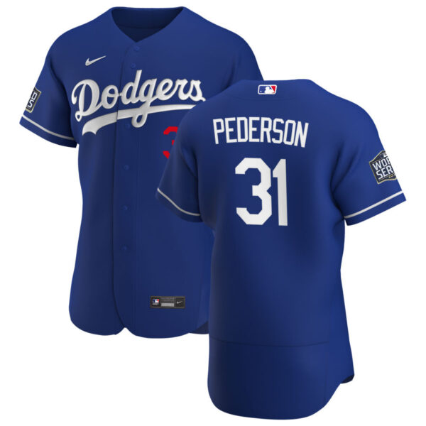 Los Angeles Dodgers #31 Joc Pederson Men's Nike Royal Alternate 2020 World Series Bound Authentic Player MLB Jersey