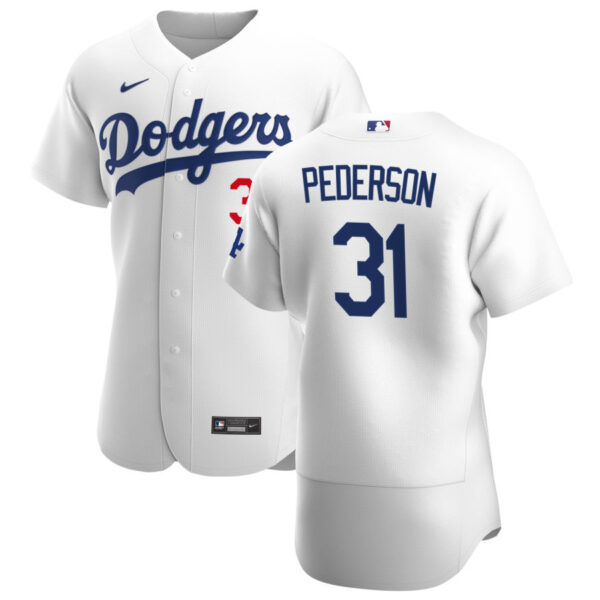 Los Angeles Dodgers #31 Joc Pederson Men's Nike White Home 2020 Authentic Player MLB Jersey