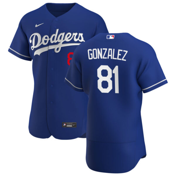 Los Angeles Dodgers #81 Victor Gonzalez Men's Nike Royal Alternate 2020 Authentic Player MLB Jersey