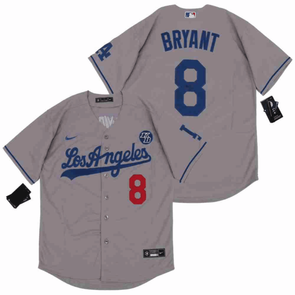 Los Angeles Dodgers 8 Kobe Bryant Gray 2020 Nike KB Cool Base Jersey