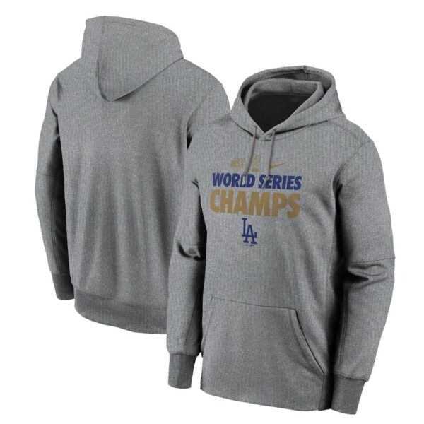 Los Angeles Dodgers Nike 2020 World Series Champions Gold Fleece Pullover Hoodie Gray