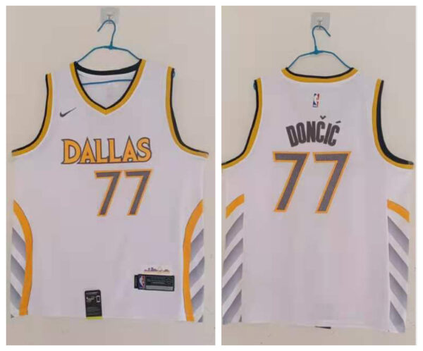 Mavericks 77 Luka Doncic White 2020-21 City Edition Nike Swingman Jersey