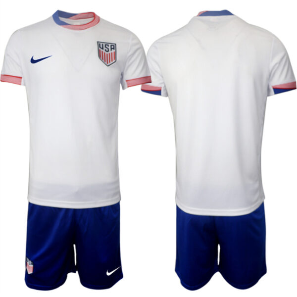 Men's American Team Custom 2024-25 White Home Soccer Jerseys