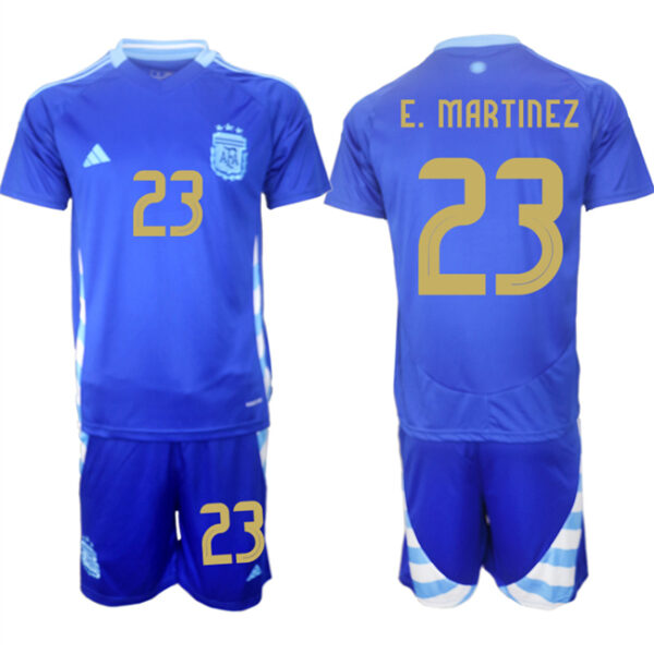 Men's Argentina #23 Emiliano Martinez Blue 2024-25 Away SoccerJerseys